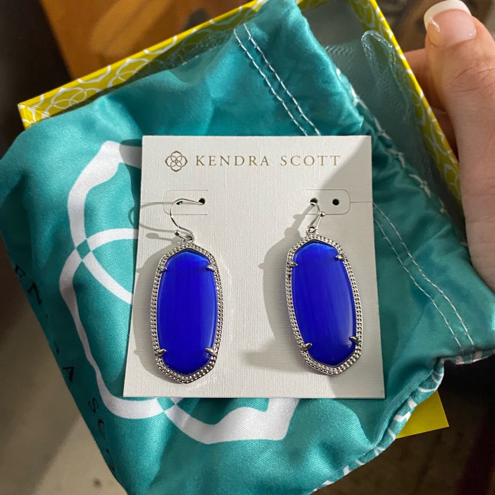 Kendra Scott Cobalt & Silver Elle Drop earrings